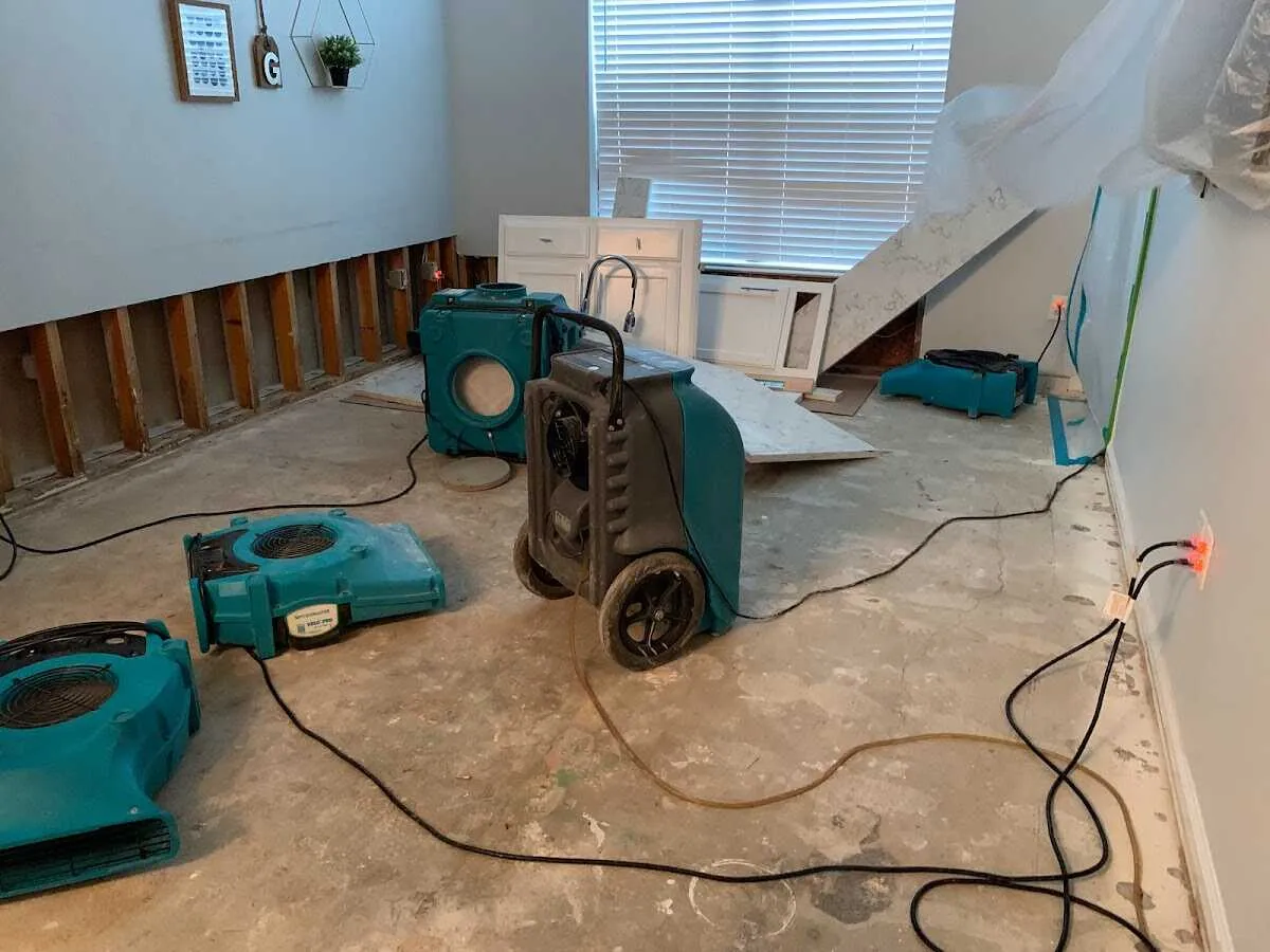 Dehumidifier in flood-cut room for Water Extraction & Removal in Windham